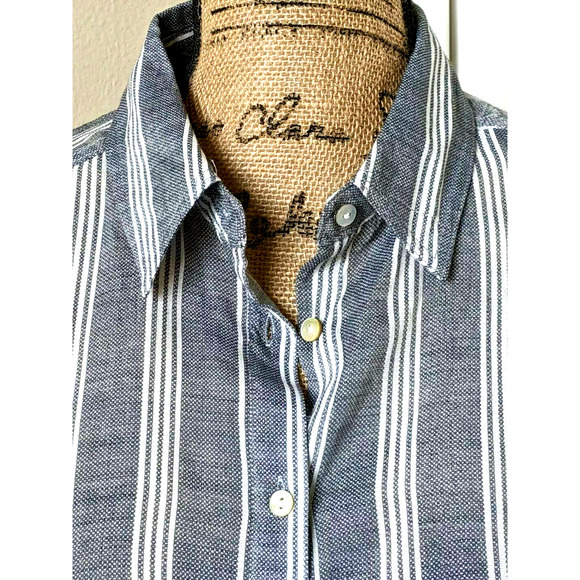 Fred David Blouse Long Sleeve Button-Down Collared - Picture 2 of 10